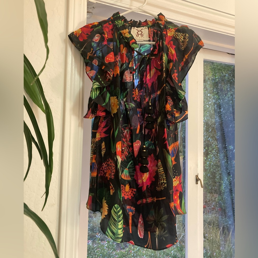 Figue Love Botanical Print Top